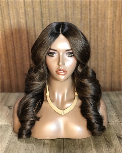 --SOLD-- WIG E: 18" JEWEL- Brown Beauty! (CLICK LINK FOR VIDEO OF WIG)